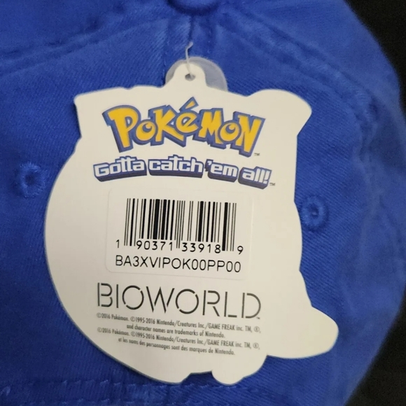 BIOWORLD Pokémon XY Blue Adjustable Dad Strapback Cap Hat - Picture 6 of 9
